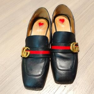Gucci pearl loafers